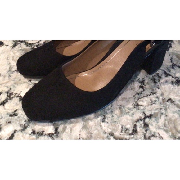 VIONIC Nareen Suede Slingback Block Heel Black Women's Size 10 Gently Used - Picture 8 of 8